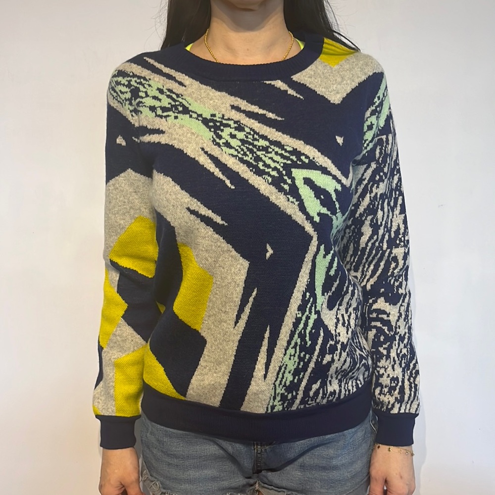J.Crew Funky Print Sweater